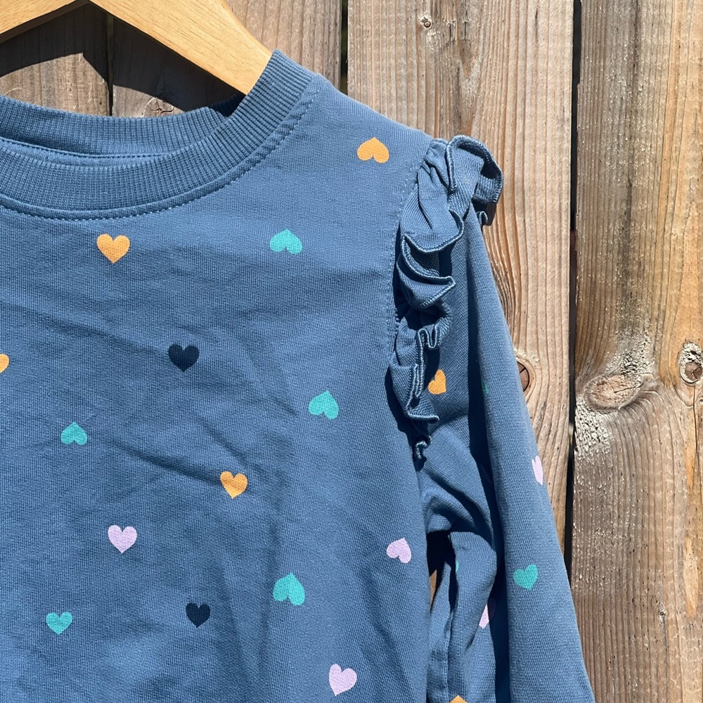 Ruffle Butts Hearts Print Ruffle Sweater - Picture 7 of 12